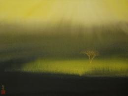 幸福の木(墨彩画)